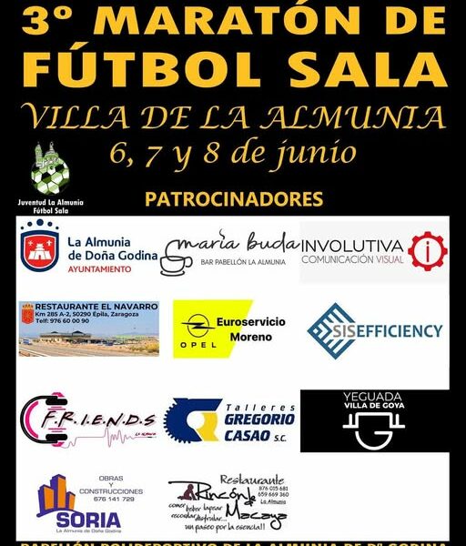 TERCER MARATÓN DE FUTBOL SALA VILLA DE LA ALMUNIA 2025