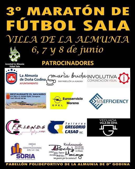 TERCER MARATÓN DE FUTBOL SALA VILLA DE LA ALMUNIA 2025
