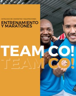Ropa de entrenamiento y camisetas técnicas en Zaragoza - Catálogo TEAM CO para maratones y equipos