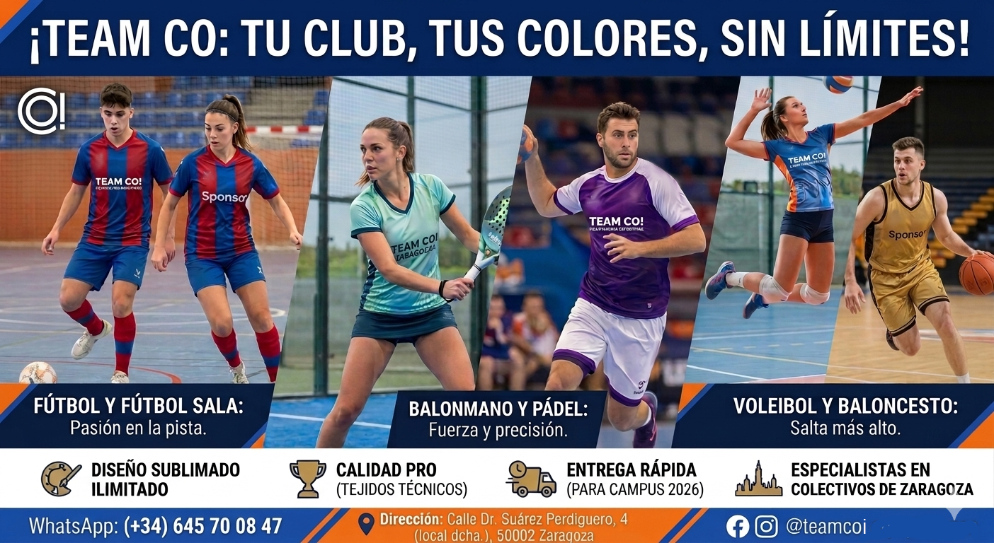 equipaciones sublimadas 2026 team co