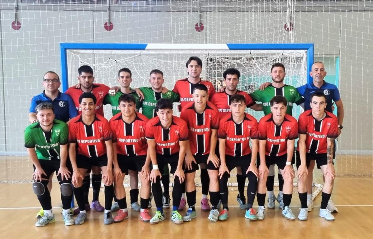 Equipo de fútbol sala del CD Muel con sus equipaciones de TEAM CO